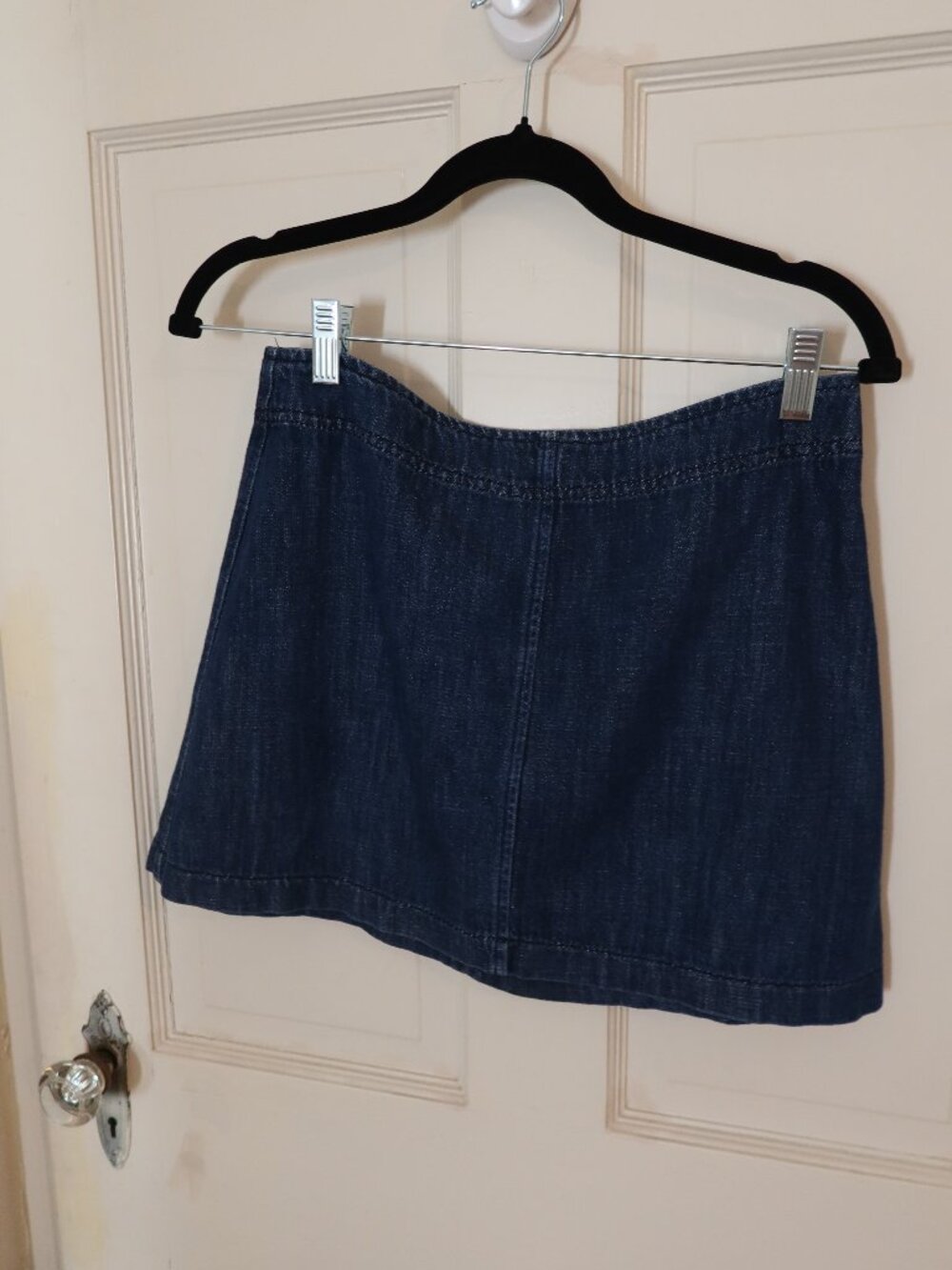 TRAFALUC Dark Wash Denim Mini Skirt